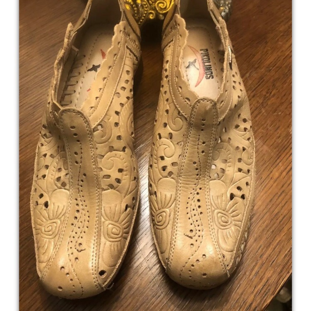 Pikolinos Slip On Womens EUR 36 US 6 Tan Super Cute and Comfy.  Leather Vintage